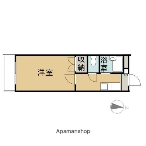 レークハヤⅠ(1K/2階)の間取り写真