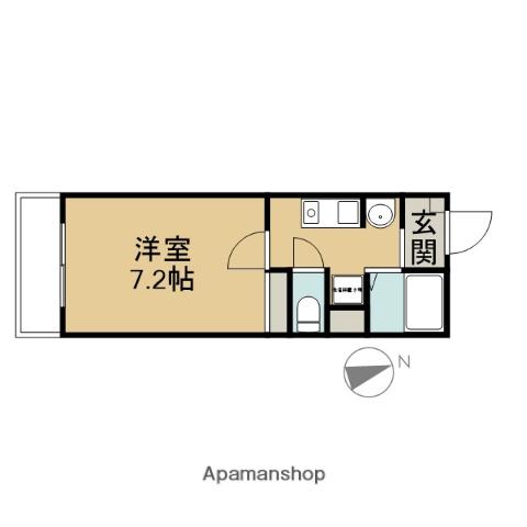 ステーションハイツ(1K/2階)の間取り写真