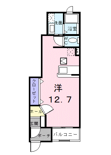 名鉄三河線 吉浜駅(愛知) 徒歩8分 2階建 築19年(ワンルーム/1階)の間取り写真