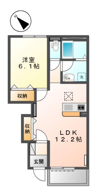 フレシール田戸(1LDK/1階)の間取り写真