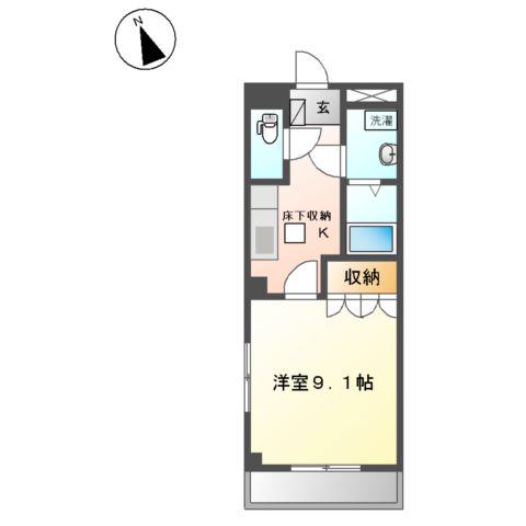 エスフィールドアサマ(1K/1階)の間取り写真