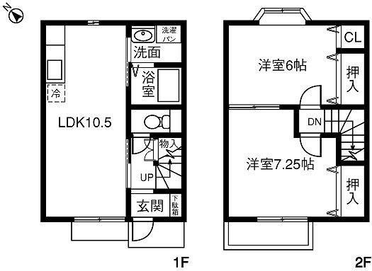 ＳＯＰＨＩＡ川端　Ａ・Ｂ(2LDK)の間取り写真