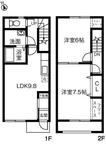 ＳＥＢＩＬ(2LDK)の間取り写真