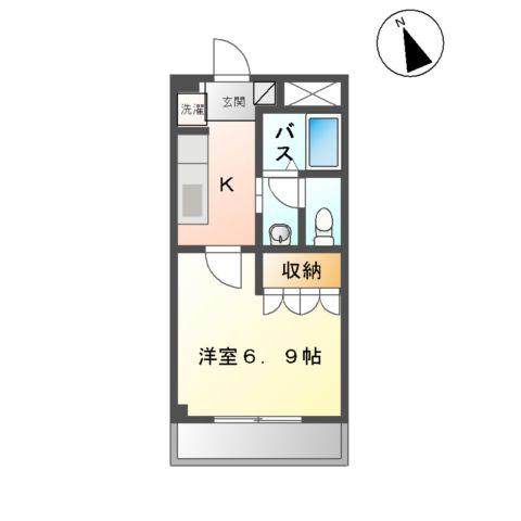 コンフォートくまみ(1K/1階)の間取り写真