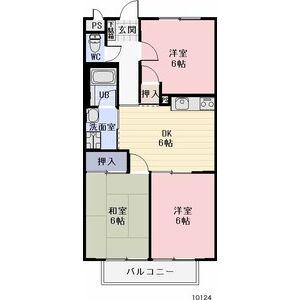 SURPLUSTHREEつくし(3DK/1階)の間取り写真