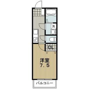 ハイツ田戸 II(1K/3階)の間取り写真