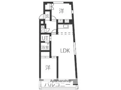 ファミールT・J(2LDK/4階)の間取り写真