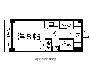 エクセル塩釜Ⅲ(1K/3階)の間取り写真