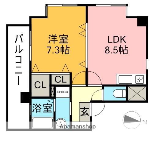 フィルリッチ(1LDK/2階)の間取り写真