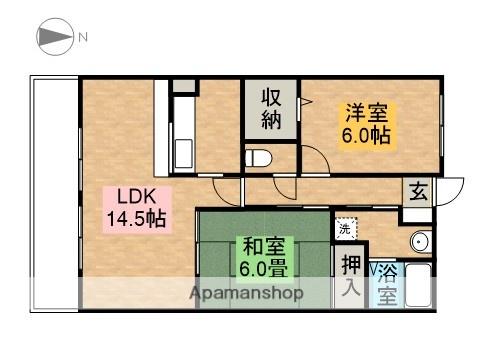 センチュリーパーク十一屋(2LDK/2階)の間取り写真