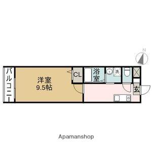 名鉄常滑線 豊田本町駅 徒歩1分 3階建 築23年(1DK/3階)の間取り写真