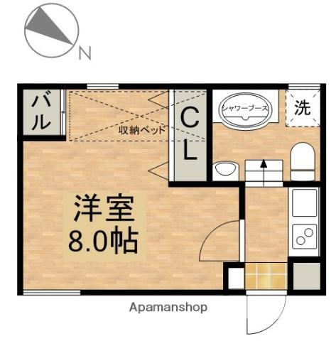 パークサイド神宮(1K/3階)の間取り写真