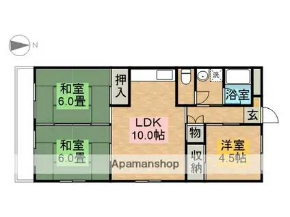 プレズ名古屋入場(3LDK/5階)の間取り写真