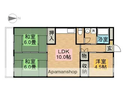 プレズ名古屋入場(3LDK/5階)の間取り写真