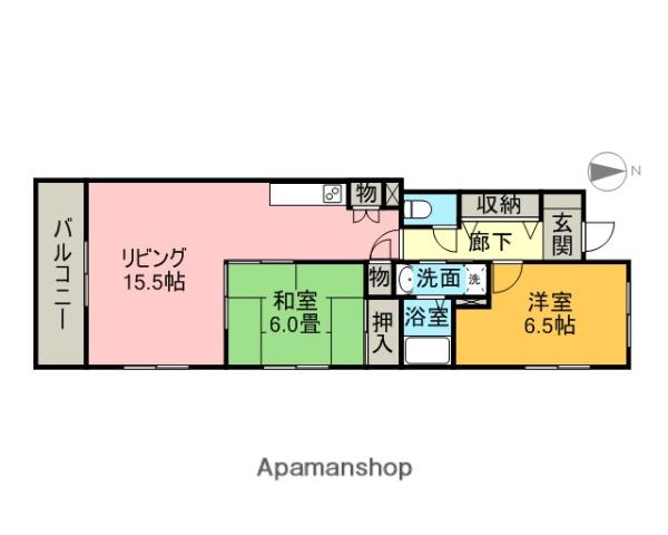 プレアール名古屋神宮寺(2LDK/5階)の間取り写真