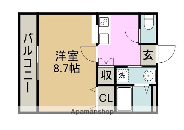 エルドラド(1K/1階)の間取り写真
