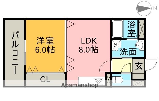 ミリオネア(1LDK/5階)の間取り写真
