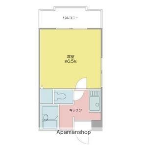 サンライズ入場(1K/3階)の間取り写真