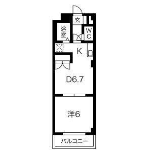 ヨーロピアンレジデンス(1DK/5階)の間取り写真
