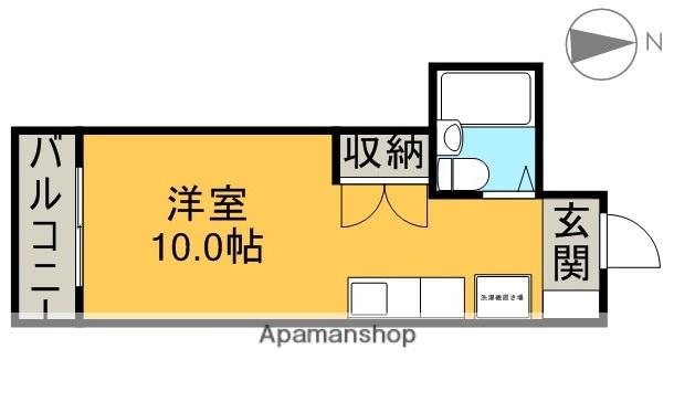 エミール1ST(ワンルーム/2階)の間取り写真