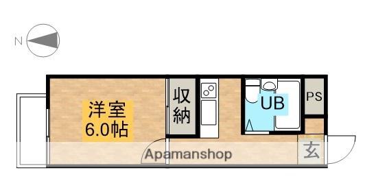 アザリアガーデンA棟(1K/5階)の間取り写真