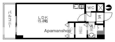 ミッドランドメンバーズ(ワンルーム/5階)の間取り写真