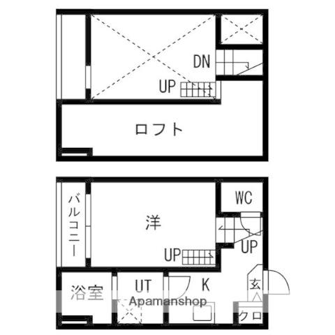 クライムヒルズ(1K/1階)の間取り写真