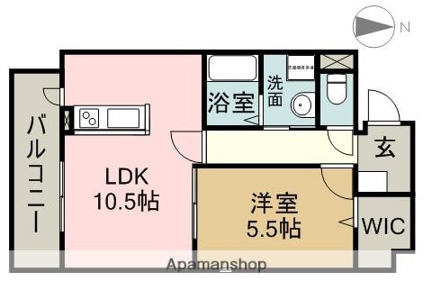 コンフォルト(1LDK/1階)の間取り写真