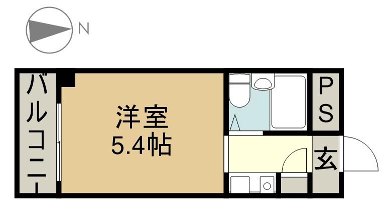 ドール東海通(ワンルーム/7階)の間取り写真