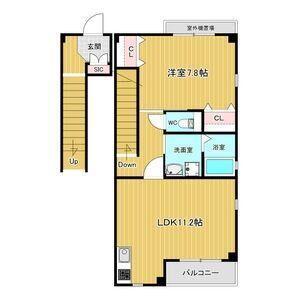 ルミエール(1LDK/2階)の間取り写真