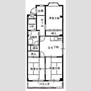 はら第2ハイツ(3DK/2階)の間取り写真