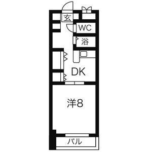 メゾンラフィネ(1DK/3階)の間取り写真