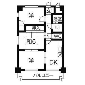 リバーサイド235(3DK/4階)の間取り写真