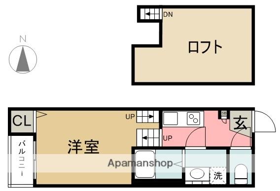 LE CIEL 六番町(1K/1階)の間取り写真