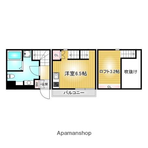 HAWK名古屋(1K/1階)の間取り写真