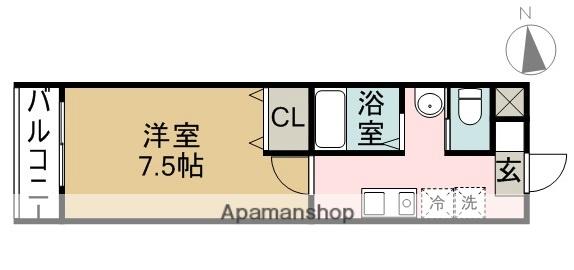 A.CITY中川法華(1K/3階)の間取り写真