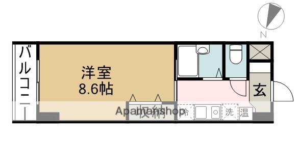 WILLDO稲永(1K/6階)の間取り写真