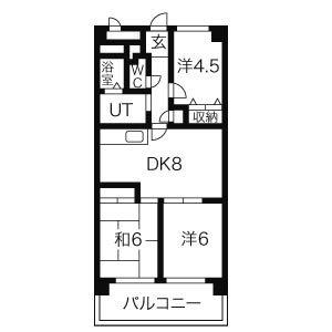 あおいマンション(3LDK/3階)の間取り写真