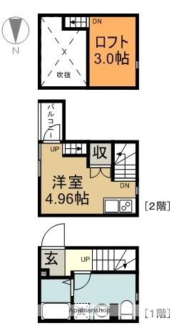 ARMY Ⅱ(ワンルーム/1階)の間取り写真