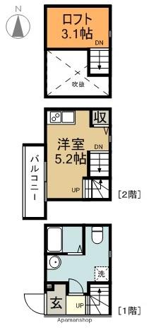 ARMY Ⅰ(ワンルーム/1階)の間取り写真
