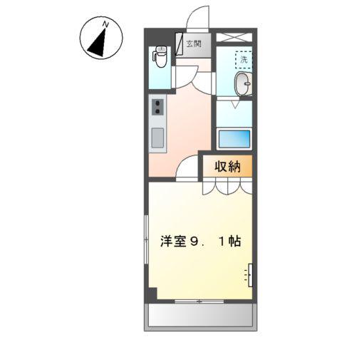 クレアトミー(1K/2階)の間取り写真