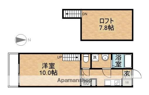 IN STYLE SHIBATA(1K/1階)の間取り写真