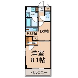 メゾン・ド・ルミエール(1DK/3階)の間取り写真