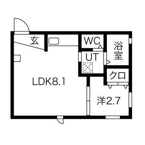 SELENITE日比野(1LDK/2階)の間取り写真
