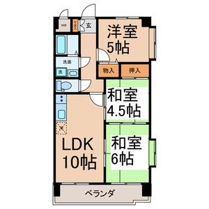 ファミール元柴田東町(3LDK/2階)の間取り写真
