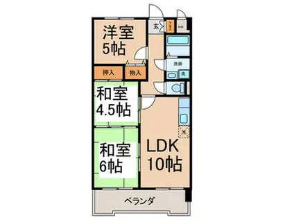 ファミール元柴田東町(3LDK/1階)の間取り写真