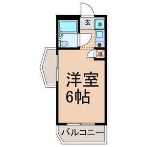 ベルドミール(1K/2階)の間取り写真