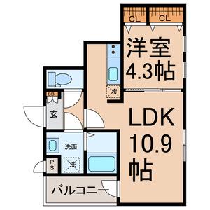 SAZAN STAGE(1LDK/3階)の間取り写真