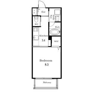 FELICE(1K/12階)の間取り写真