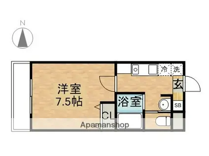 A・CITY柴田本通(1K/3階)の間取り写真
